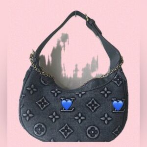 New Listing!!! 
Blue Denim Embossed Monogram Women's Bag
